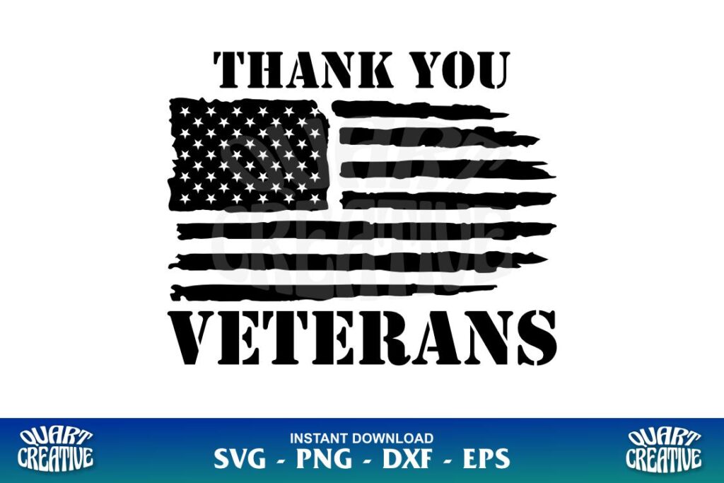 Thank you veterans american flag svg Thank You Veterans American Flag SVG