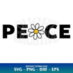 peace daisy flower svg
