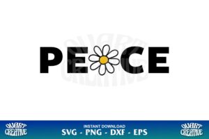 peace daisy flower svg