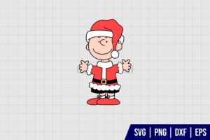 Christmas Peanuts Charlie Brown Santa Hat SVG