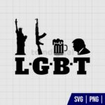 LGBT Liberty Guns Beer Trump SVG
