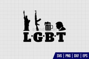 LGBT Liberty Guns Beer Trump SVG