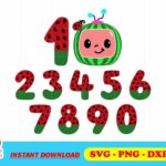 cocomelon number svg cricut