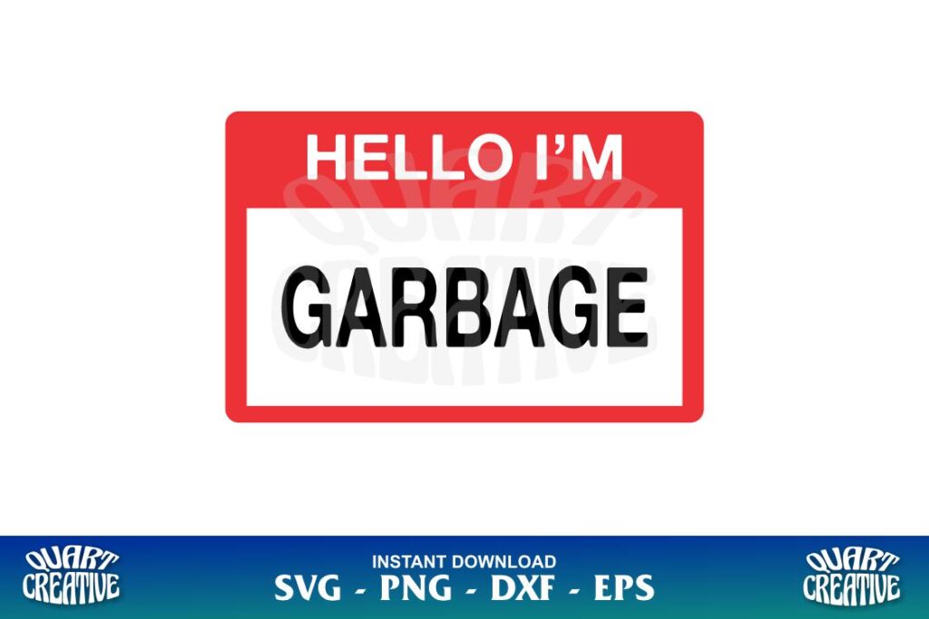 hello i'm garbage svg garbage for trump svg