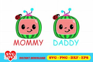 mommy daddy cocomelon svg