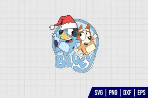 Bluey And Bingo Christmas SVG