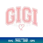 Gigi Varsity SVG