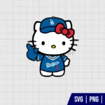 Hello Kitty LA Dodgers SVG