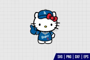 Hello Kitty LA Dodgers SVG