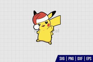 Pikachu Christmas SVG