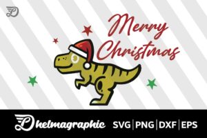 T Rex Merry Christmas