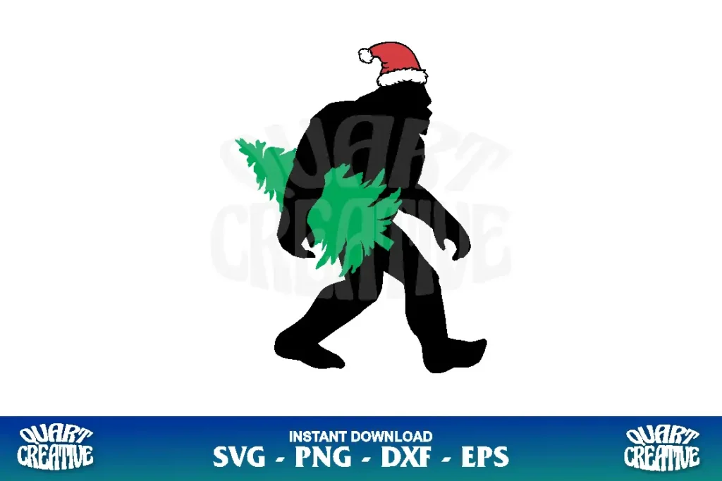 big foot with christmas tree svg Big Foot With Christmas Tree SVG