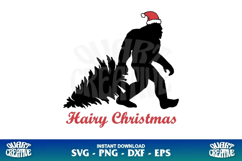 hairy christmas svg big foot christmas svg Hairy Christmas SVG Big Foot Christmas SVG