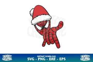 spiderman santa hat svg