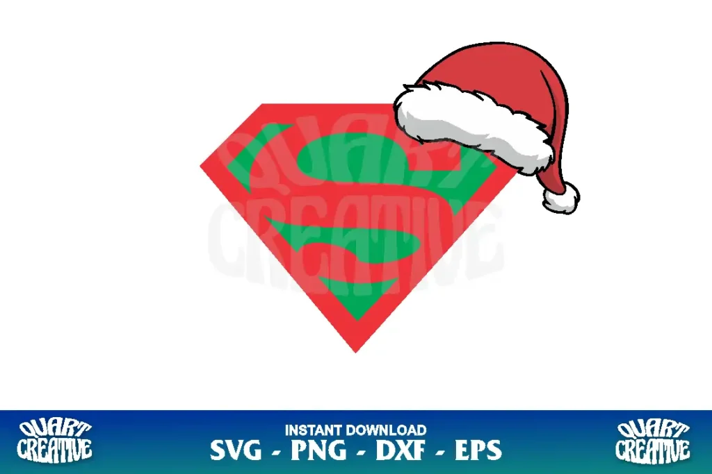 superman santa hat logo svg Superman Santa Hat Logo SVG