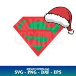 Superman Santa Hat Logo SVG
