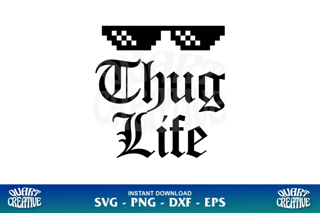 thug life clipart svg