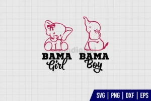 Bama Girl And Bama Boy SVG