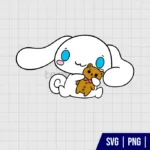 Cinnamoroll Hugging a Teddy Bear SVG