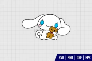 Cinnamoroll Hugging a Teddy Bear SVG