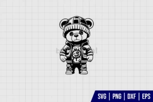 Cool Teddy Bear SVG