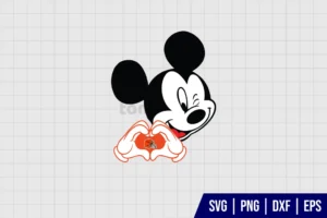 Mickey Heart Cleveland Browns SVG