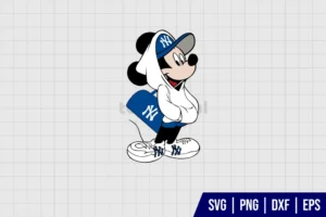 Mickey Mouse NY Yankees SVG