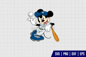 Mickey Mouse New York Yankees SVG