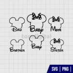 Mickey and Minnie Family SVG