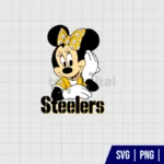 Minnie Mouse Pittsburgh Steeler SVG