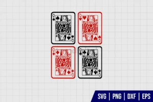 Poker Cards Queens SVG