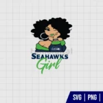 Seattle Seahawks Girl SVG