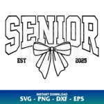 coquette senior 2025 svg cricut