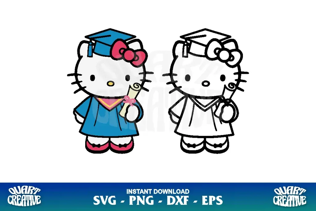 hello kitty graduate svg Hello Kitty Graduate SVG