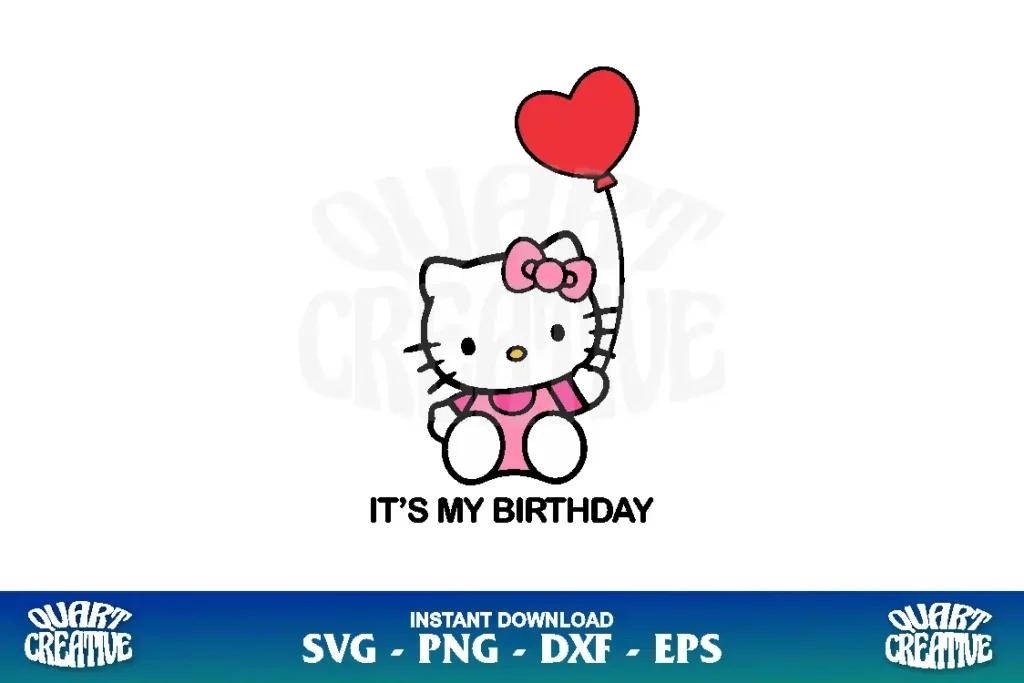 hello kitty it's my birthday svg