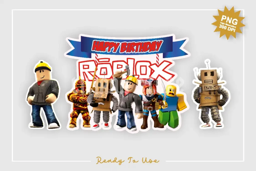 roblox cake topper png printable Roblox Cake Topper PNG Printable