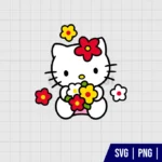 Flower Hello Kitty SVG