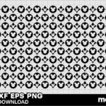 Mickey Mouse LV logo pattern silhouette SVG