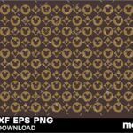 Mickey Mouse Louis Vuitton logo pattern SVG