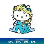 hello kitty elsa princess svg