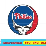 Skull Phillies SVG Cricut