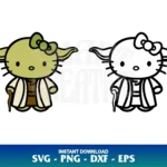Yoda Hello Kitty SVG Cricut