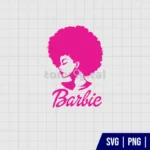 Barbie Afro Black Woman SVG