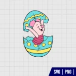 Piglet In Easter Eggs SVG