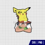 Pikachu and Ash SVG