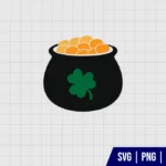 Pot of Gold Shamrock SVG