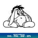 eeyore donkey outline svg