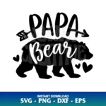 Papa Bear SVG Cut File