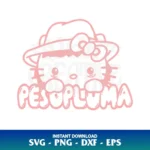 peso pluma hello kitty outline svg