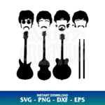 the beatles silhouette svg
